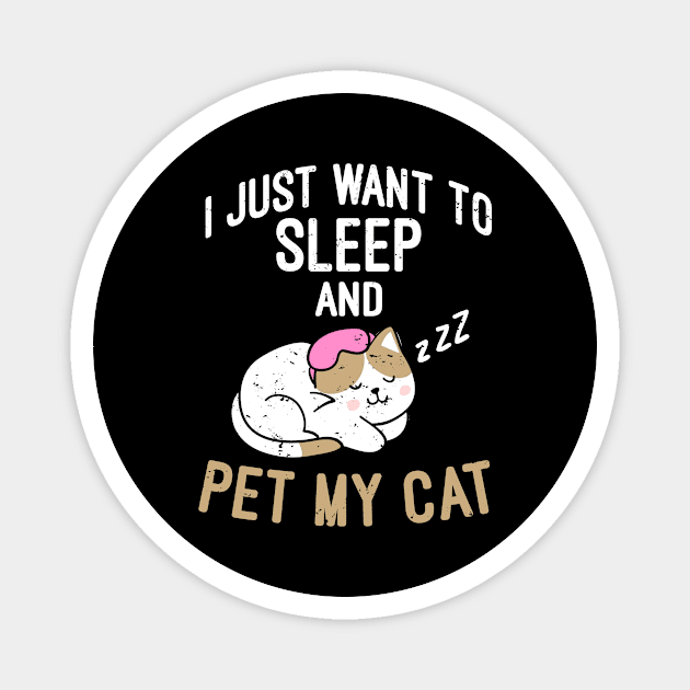 Napping and Cat Lover Magnet by PixelArt